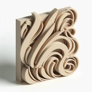Sleek 3D Model Exterior Design Decoration with Beige Coated Foam Shapes