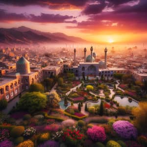 Enchanting Sunset Cityscape in Shiraz