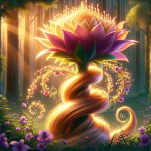 Mythical Rapunzel Flower Illustration | Enchanted Floral Concept