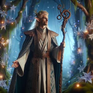 Majestic Elf King in Enchanted Forest | Fantasy Artwork