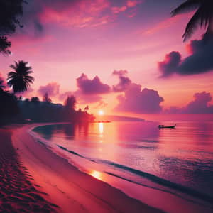 Tranquil Sunrise Scene at Serene Beach
