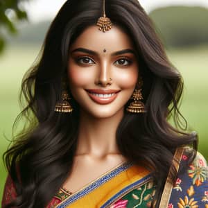 Beautiful Indian Girl in Traditional Sari | Ethnic Beauty Portrait