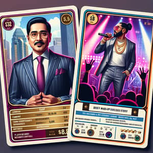 Fictional Trading Cards - Business Tycoon & Rap Artist