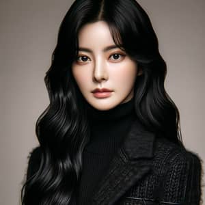 South Korean Actress with Striking Facial Features | Contemporary Style