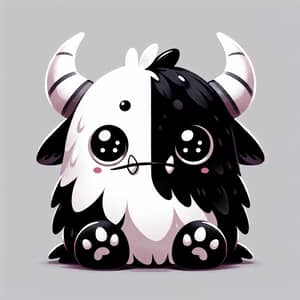 Charming Black and White Monster: Cute Yet Unusual