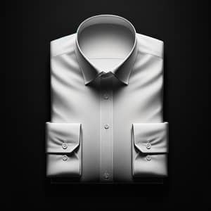 Crisp White Shirt on Black Background | Elegant Sophistication