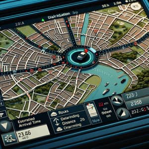 Detailed GPS Navigation System | City Map Route Visualization