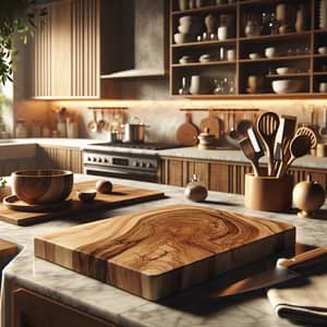 Rustic Acacia Cutting Board in Kitchen | Elegant Rustic Decor