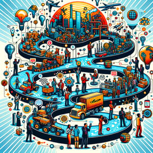 Global Telecommunication Supply Chain Illustration - Cellcom Streamline