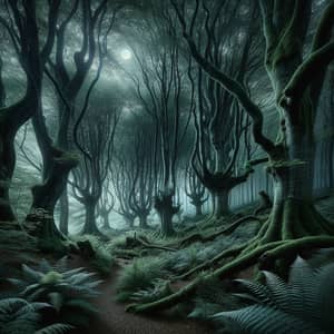 Mystery Forest: Enchanting Moonlit Grove