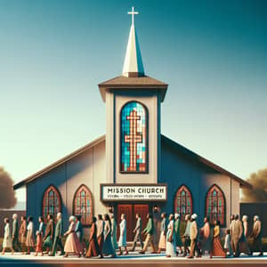 Traditional Mission Church with Diverse Congregation