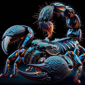 Menacing Black Scorpion: Nature's Intricate Artistry