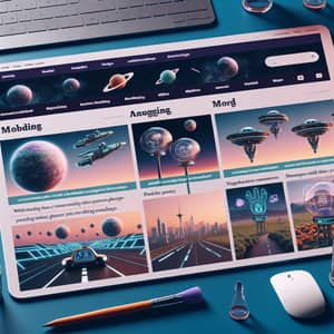Futuristic Blog: Ads, UI, Tech, Space, Sustainable Living