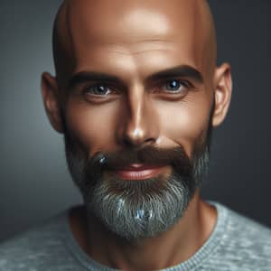 Portrait of a Bald Man with Well-Groomed Beard | Global Diversity