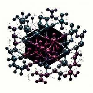 Detailed Molecular Structure of Benzene in Aesthetic Colors