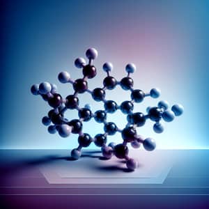 Detailed Molecular Structure of Benzene Compound - Aesthetic Illustration