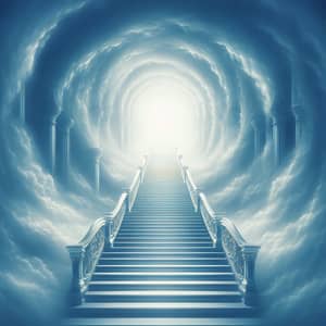 Blue Monochromatic Stairway to Heaven - Grand, Spiraling Image