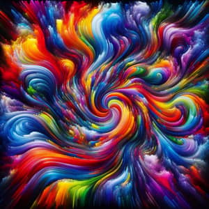 Color Explosion Abstract Art | Vibrant Swirling Design