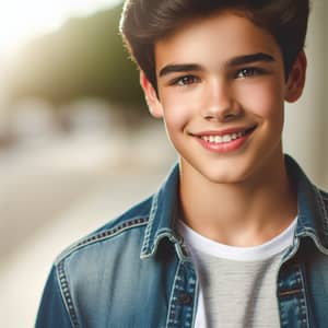 Charming 13-Year-Old Hispanic Boy Smiling Brightly | Website