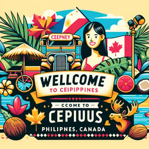 Warm Welcome: Cebu and Canada Vacation Banner Design