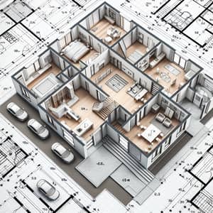 Detailed Residential House Blueprint | Room Divisions & Measurements