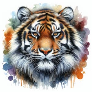 Watercolour Painting of Majestic Tiger | Striking Wildlife Art