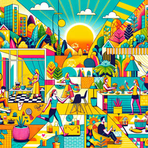Engaging Lifestyle Content with Colorful Illustrations