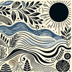 Fluidity and Relaxation Pattern Design | Nature Elements & Abstract Shapes