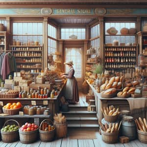 Old-Fashioned General Store with Variety of Goods