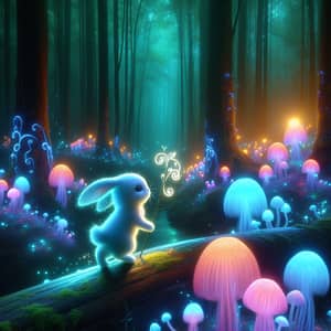 Whimsical Forest Exploration with Enchanting Mushrooms