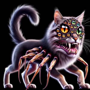 Feline-Arachnid Hybrid: Intriguing Creature Visualization