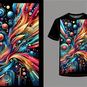 Dynamic Abstract T-Shirt Design | Engaging Patterns