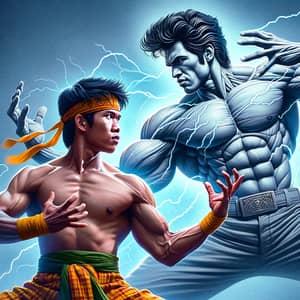 Thrilling Combat: Kun Khmer Fighter vs. Martial Arts Movie Star