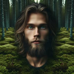 Finnish Man in Enchanted Forest | Blue-Eyed Natural Beauty