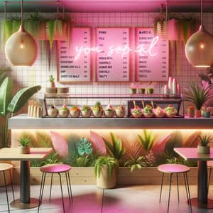 Tropical Vibe Healthy Fast Food Restaurant | Surfing-Themed Ambiance