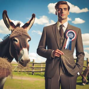 Politician and Donkey: Timeless Appeal of Rural Simplicity