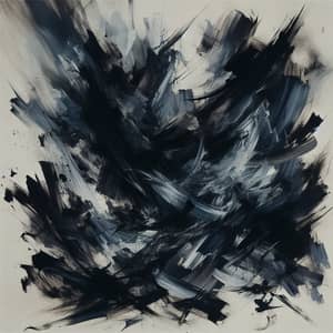 Bold Chaotic Strokes: Abstract Painting in Dark Hues