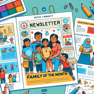 Colorful Family Newsletter for MCCY Community Organization