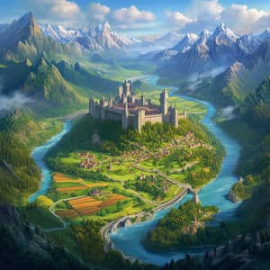 Epic Fantasy Map Inspired by Game of Thrones Setting