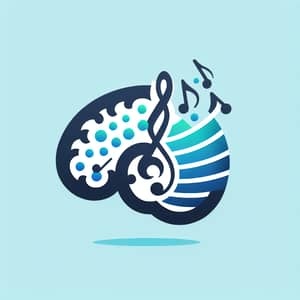 Concentration & Productivity: Brain-Music Logo Design