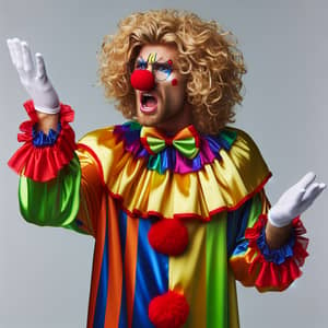 Colorful Clown Costume for Dramatic Performances