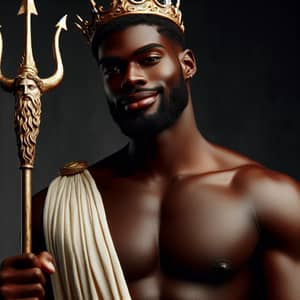 Poseidon: Greek God of the Sea - Majestic African Portrayal