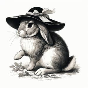 Charming Bunny Illustration with Potter-esque Style