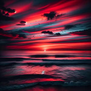 Breathtaking Sunset Over Ocean | Minimalistic Beauty