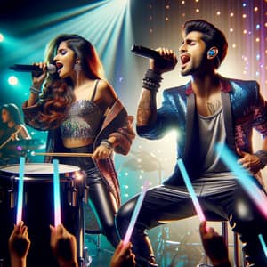 Electrifying Performance by South Asian Male Singer & Middle-Eastern Female Drummer