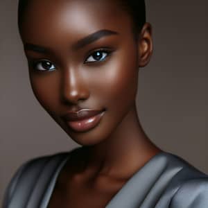 Elegant African American Woman Studio Portrait