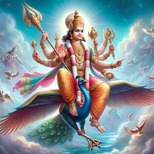 Divine Hindu Deity Murugan: Symbol of Youth and Power