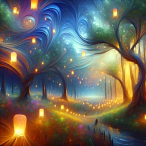 Enchanting Mystical Forest Digital Painting