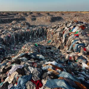 Discarded Clothing Landfill: A Unique Chaotic Landscape