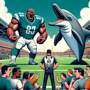 Colossal Titan vs Majestic Dolphin: NFL Officiating Metaphor